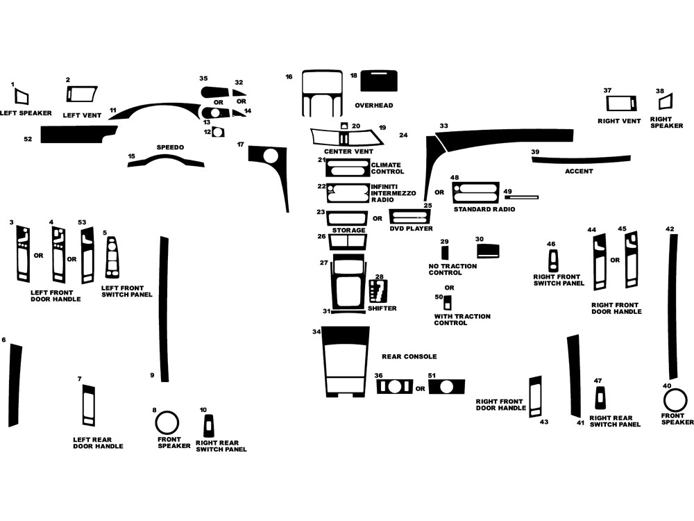 Chrysler Pacifica 2005-2008 Dash Kit Diagram