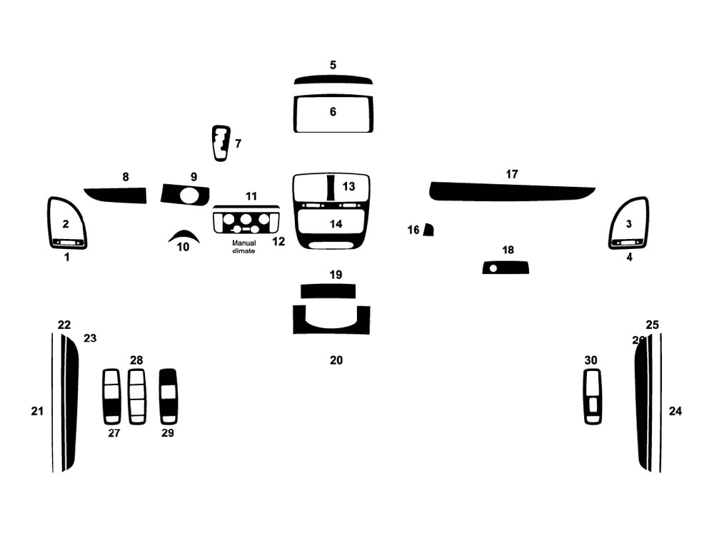 Chrysler Town and Country 2011-2016 Dash Kit Diagram