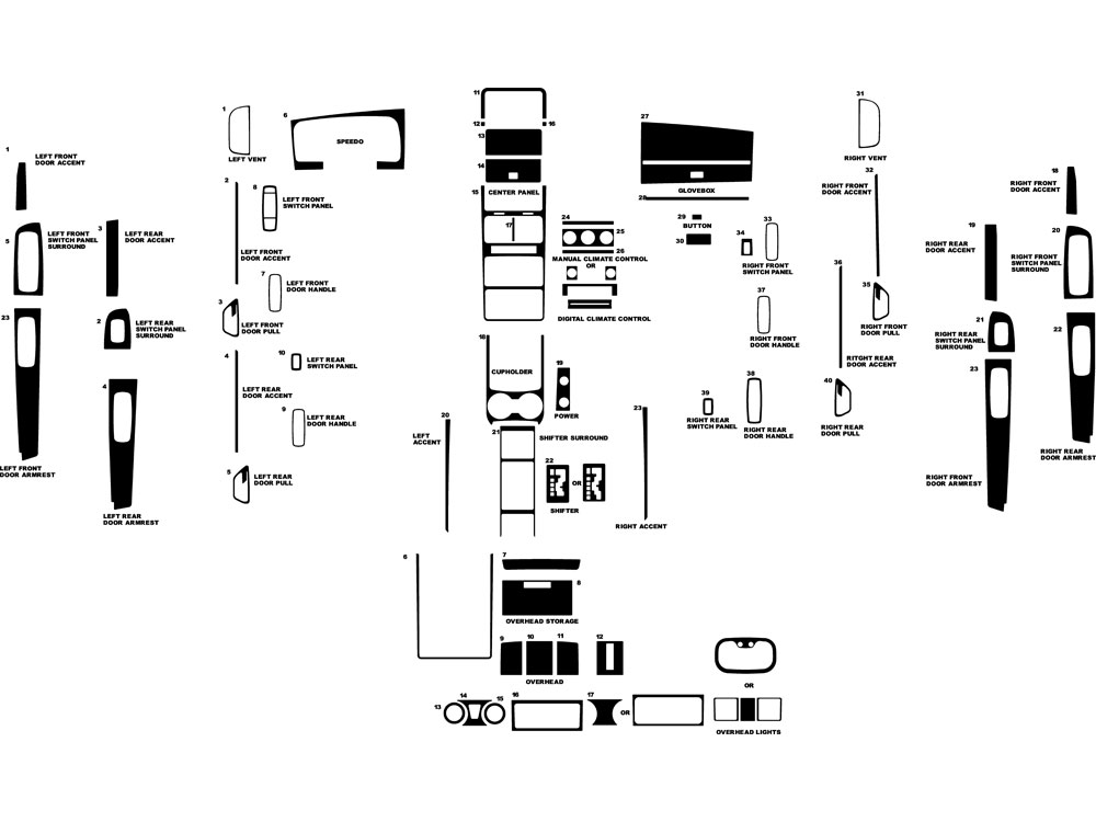 Dodge Journey 2009-2010 Dash Kit Diagram