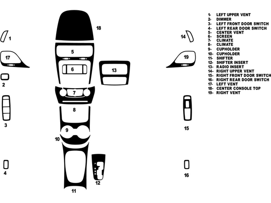 Dodge Journey 2011-2020 Dash Kit Diagram