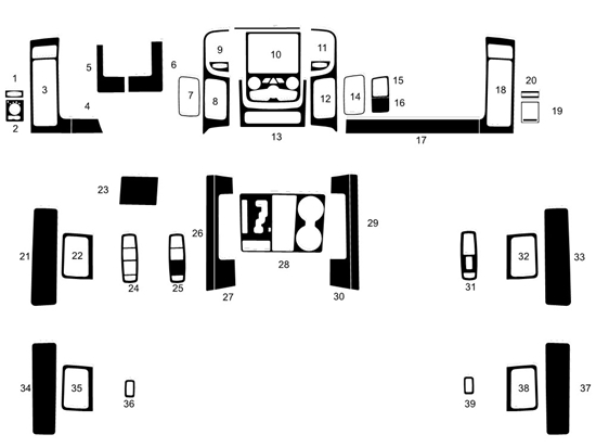 Ram 1500 2013-2015 Dash Kit Diagram