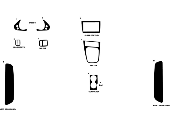 Mitsubishi 3000GT 1991-1999 Dash Kit Diagram