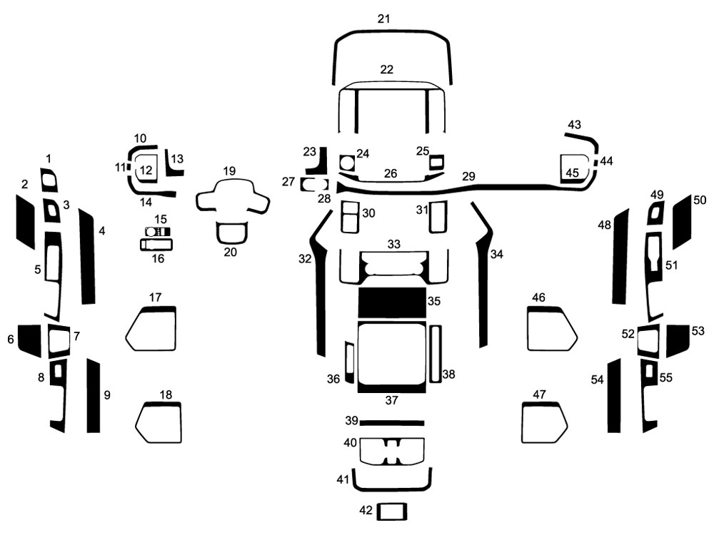 Ford F-150 2022-2022 Dash Kit Diagram