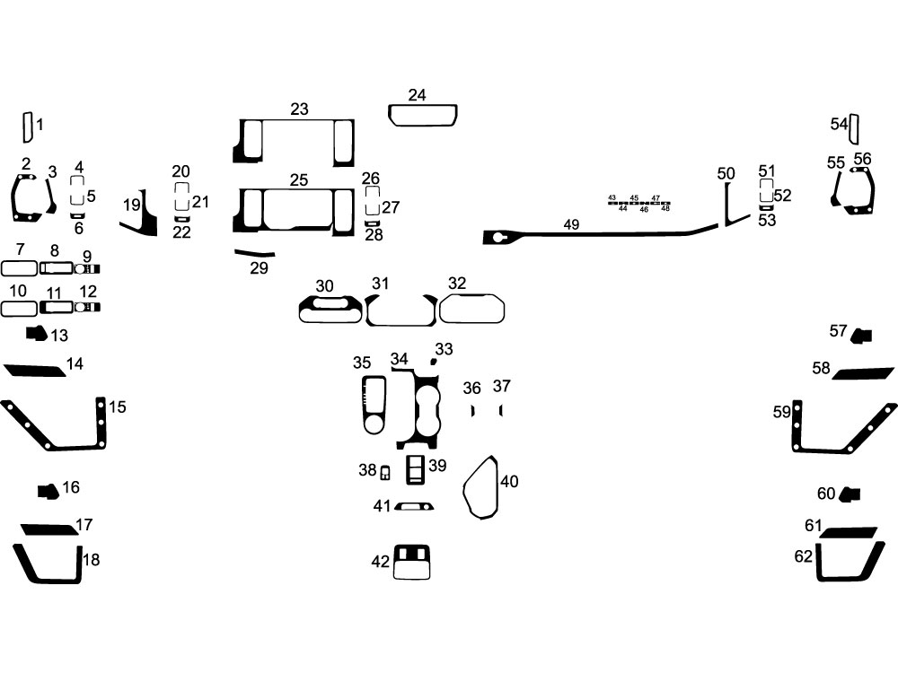 Ford Bronco 2022-2023 Dash Kit Diagram