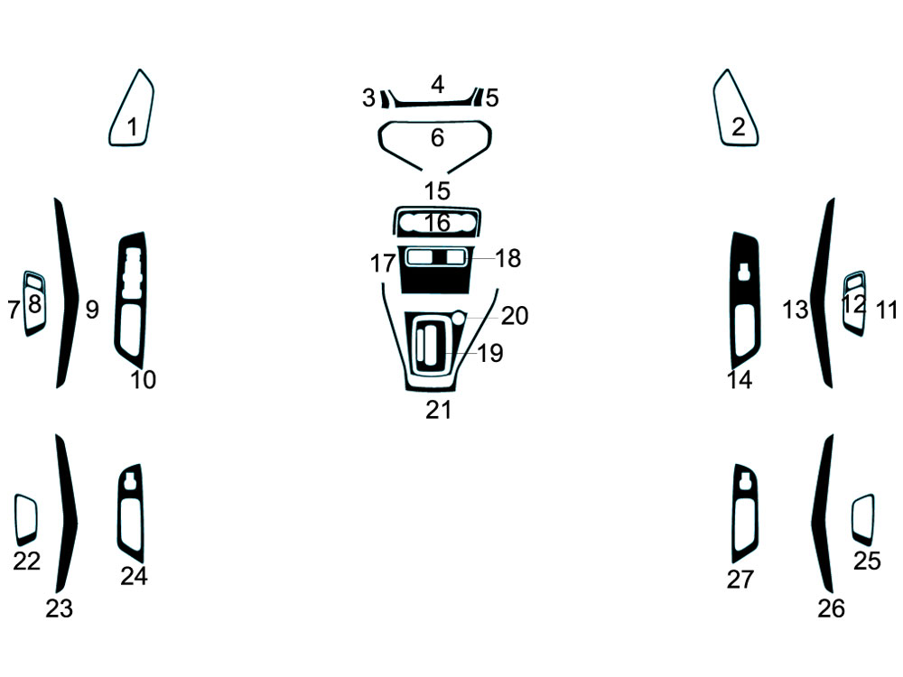 Ford Ecosport 2018-2022 Dash Kit Diagram