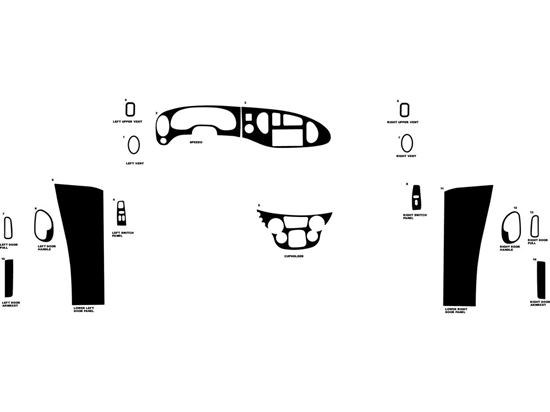 Ford E-350 2000-2005 Dash Kit Diagram