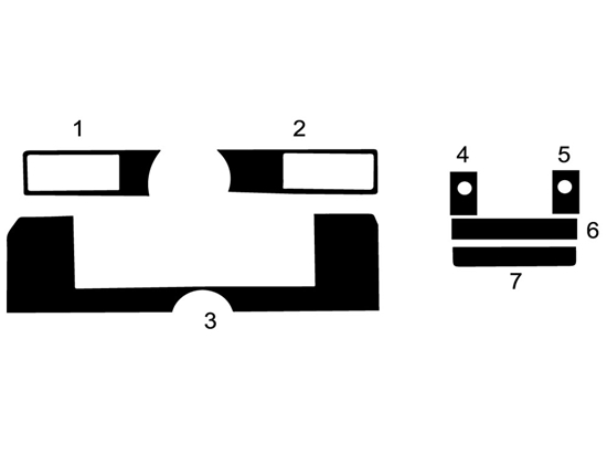 Ford F-250 1980-1986 Dash Kit Diagram