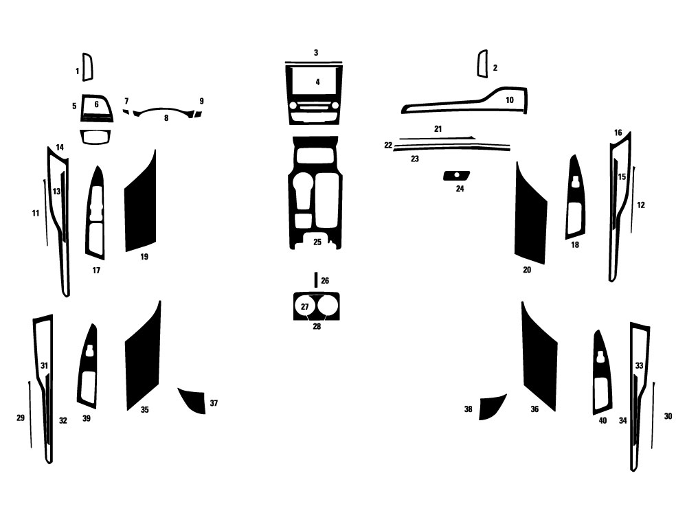 Ford Fusion 2017-2020 Dash Kit Diagram