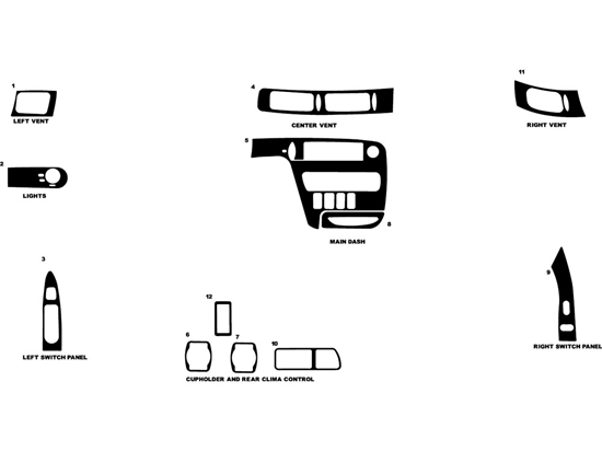 Ford Windstar 1998 Dash Kit Diagram