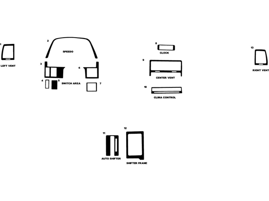 Honda Accord 1986-1989 Dash Kit Diagram