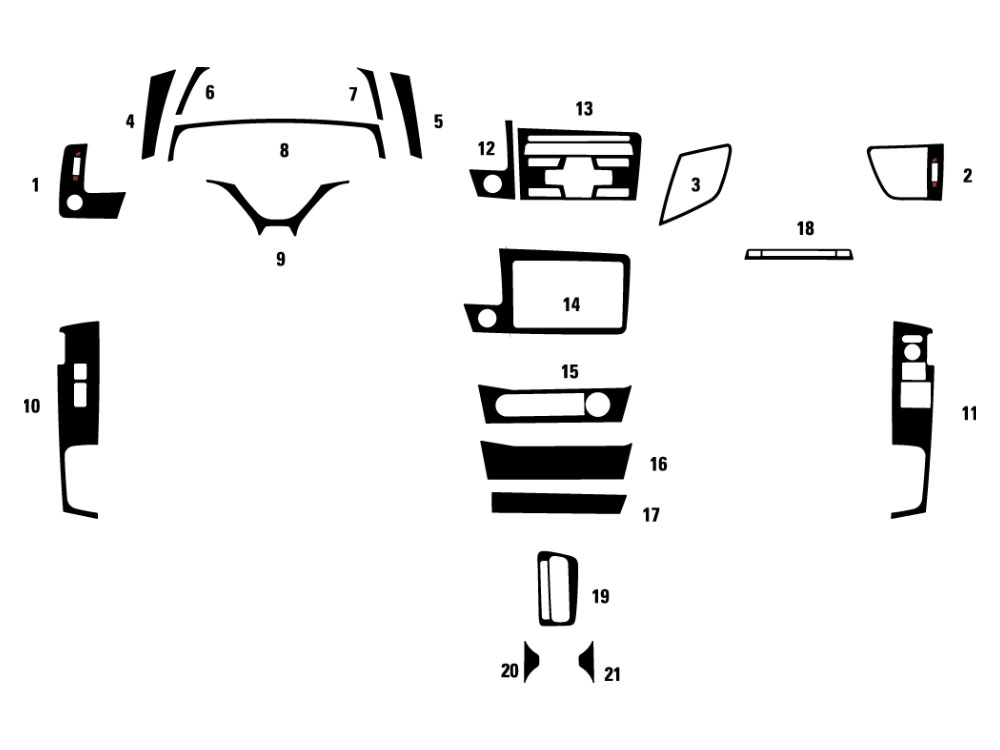 Honda Civic Coupe 2012-2012 Dash Kit Diagram