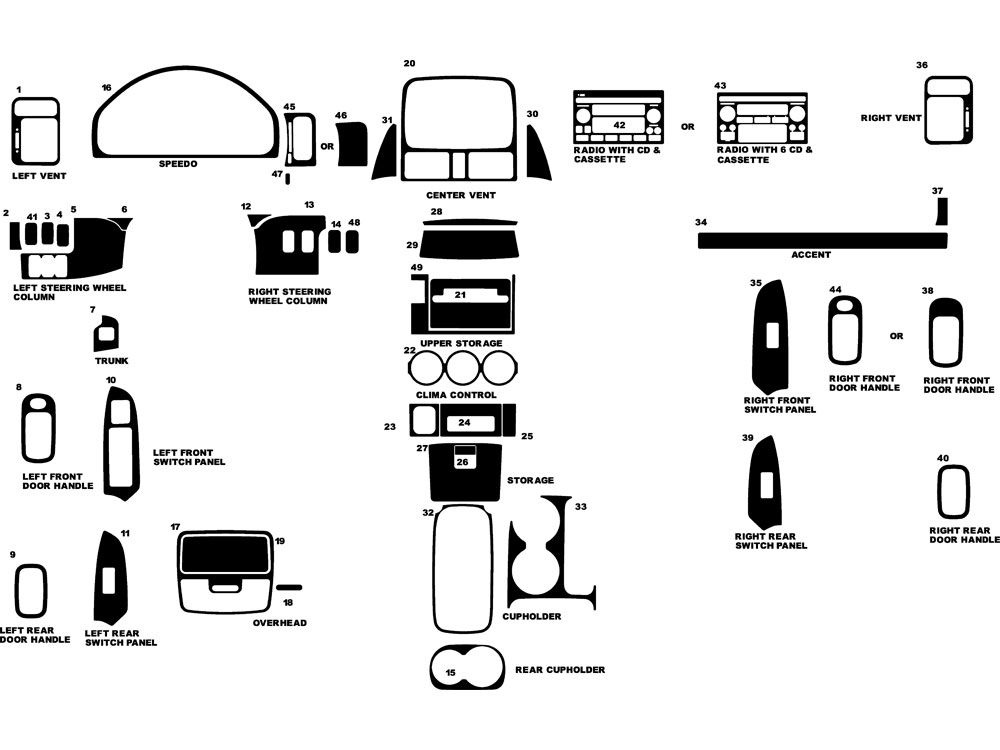 Honda CR-V 2005-2006 Dash Kit Diagram