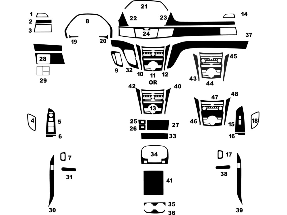 Honda Odyssey 2011-2013 Dash Kit Diagram