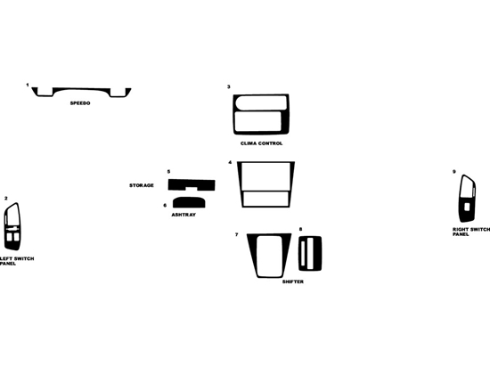 Honda Prelude 1988-1991 Dash Kit Diagram