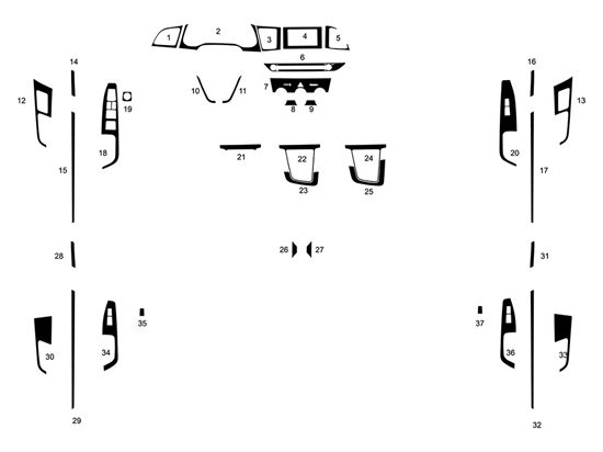 Hyundai Elantra 2019-2020 Dash Kit Diagram