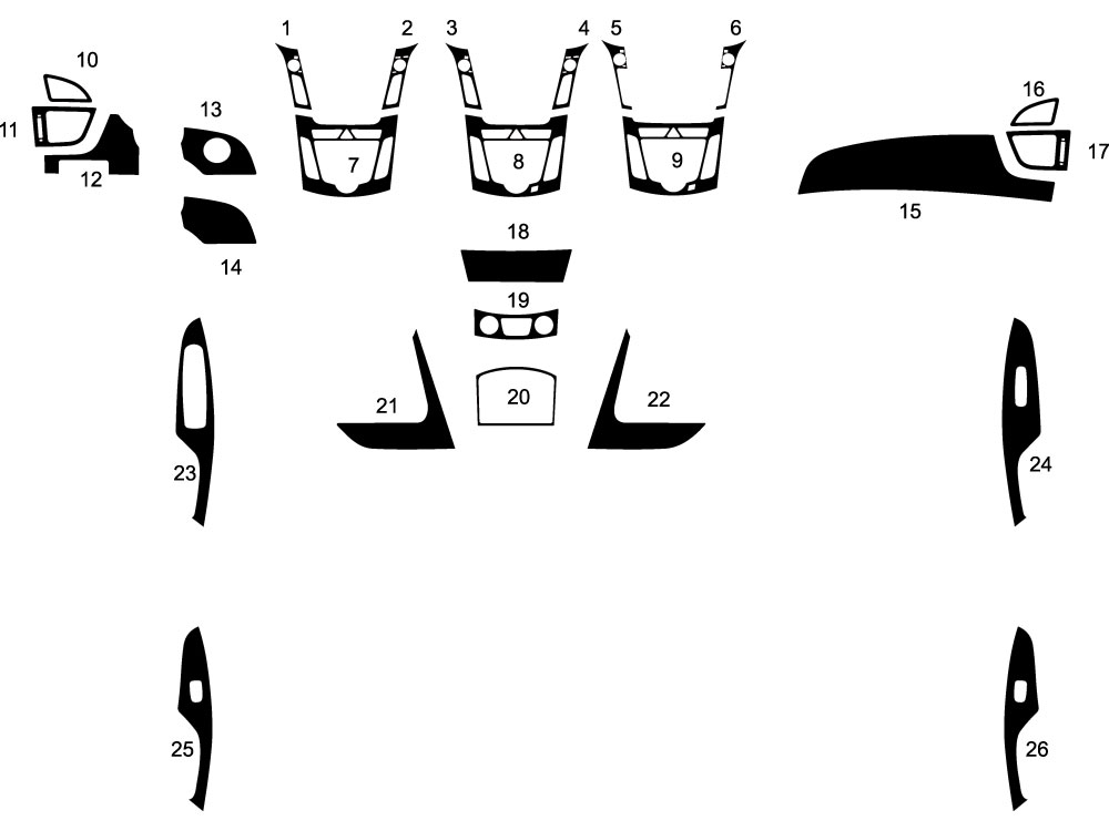 Hyundai Elantra 2013-2017 Dash Kit Diagram