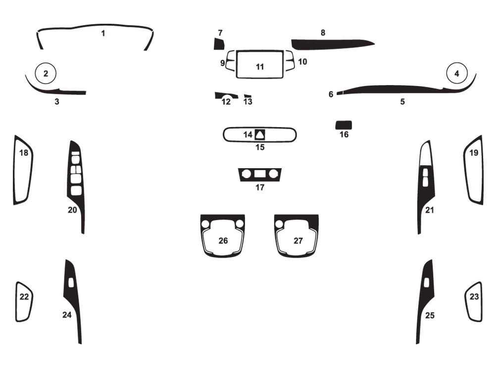 Hyundai Kona 2018-2021 Dash Kit Diagram