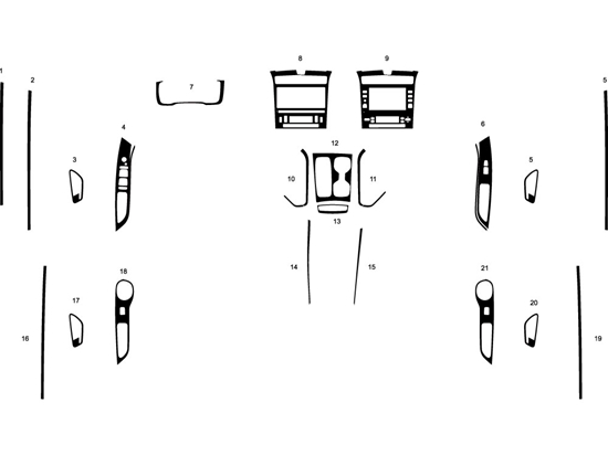 Hyundai Santa Cruz 2022-2024 Dash Kit Diagram