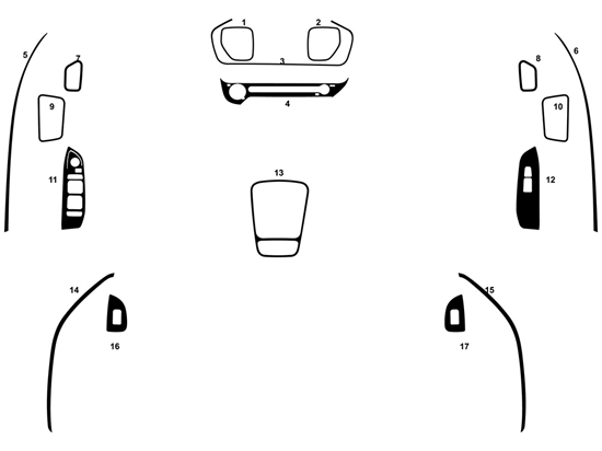 Hyundai Venue 2020-2024 Dash Kit Diagram