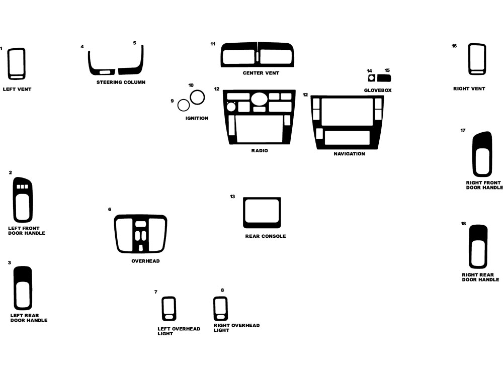 Infiniti Q45 1998-2001 Dash Kit Diagram