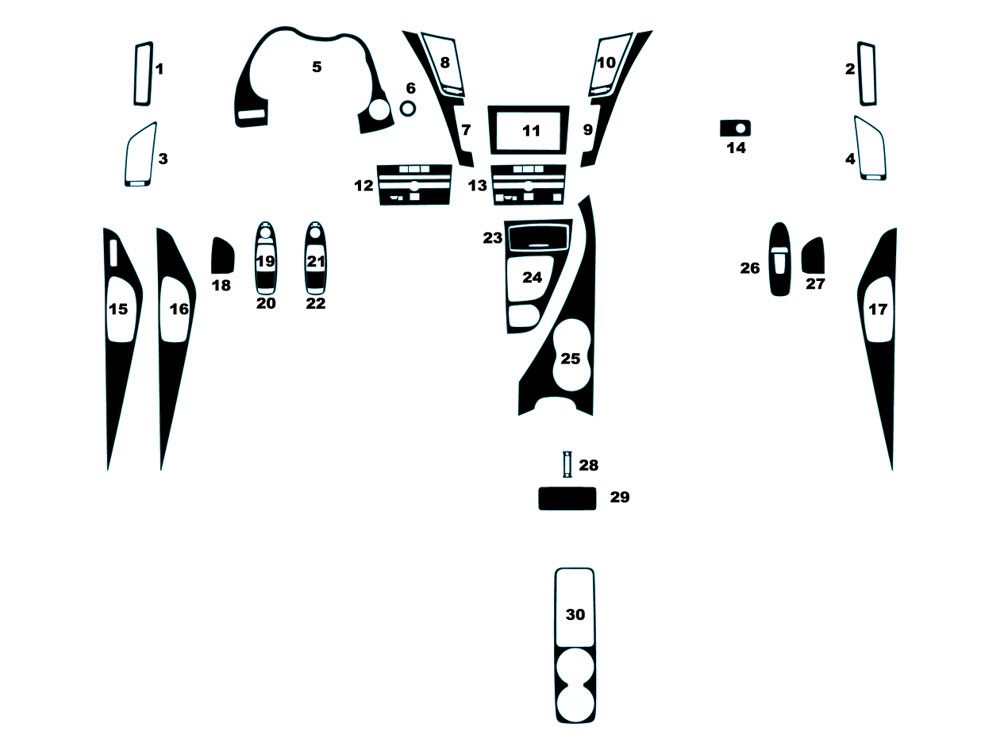 Infiniti Q60 2017-2022 Dash Kit Diagram