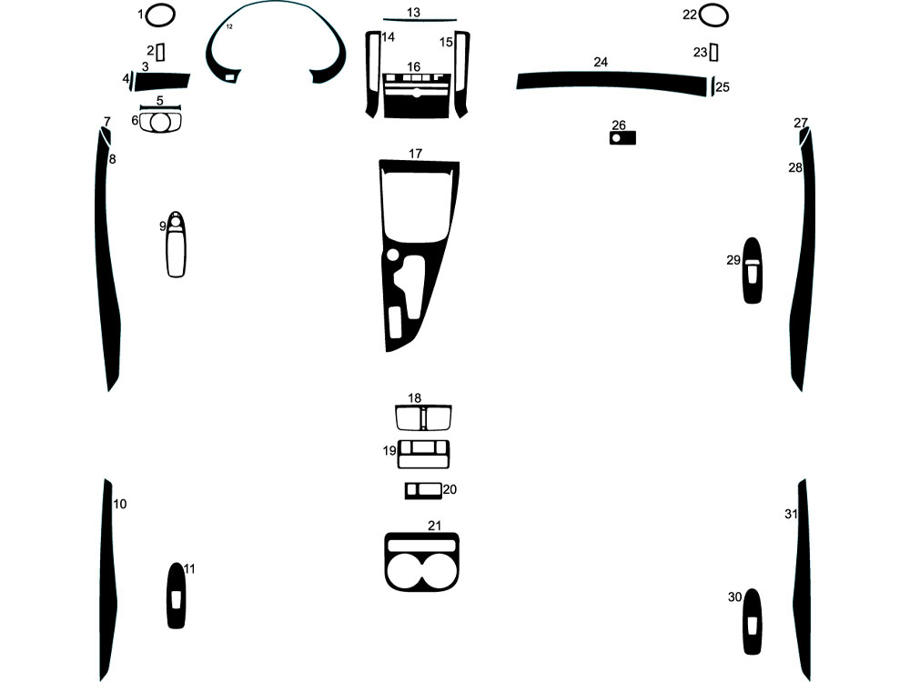 Infiniti QX50 2019-2024 Dash Kit Diagram