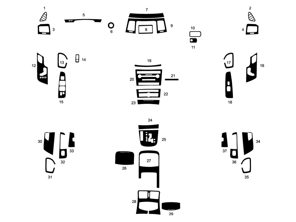 Kia Amanti 2007-2009 Dash Kit Diagram