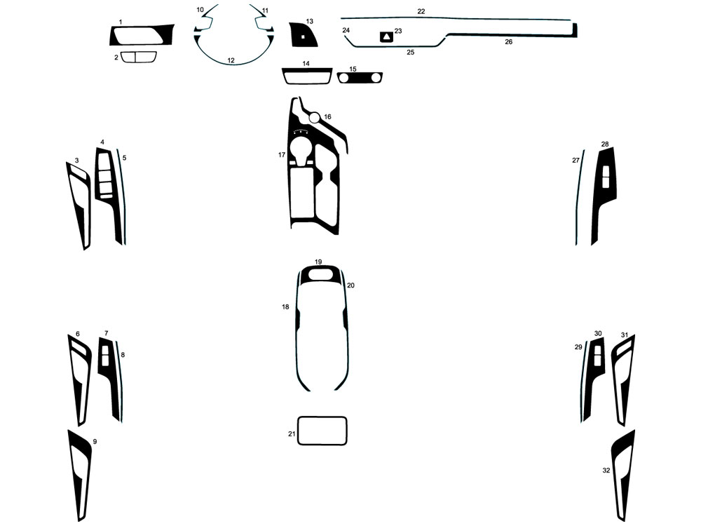 Kia EV6 2022-2024 Dash Kit Diagram