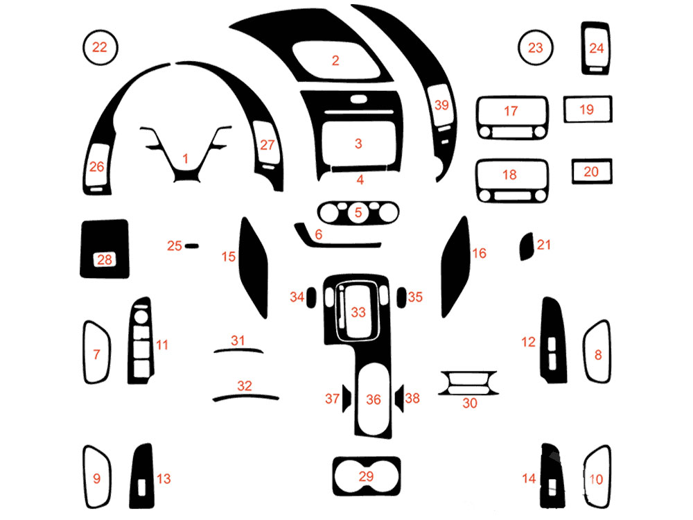 Kia Forte Sedan 2014-2018 Dash Kit Diagram