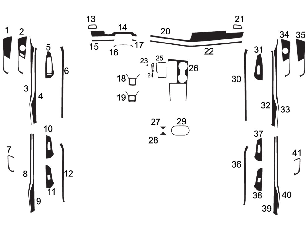 Kia K5 2021-2023 Dash Kit Diagram