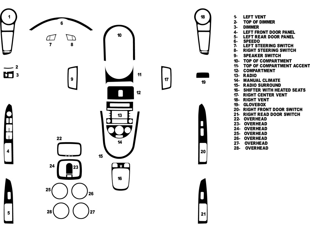 Kia Soul 2012-2013 Dash Kit Diagram