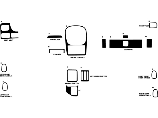 Kia Sportage 2001-2002 Dash Kit Diagram