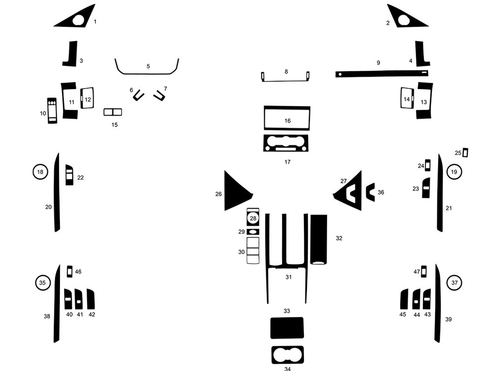 Land Rover Discovery 2017-2024 Dash Kit Diagram