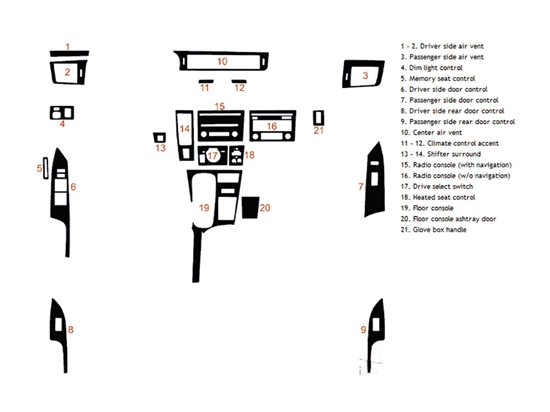 Lexus CT 2011-2013 Dash Kit Diagram