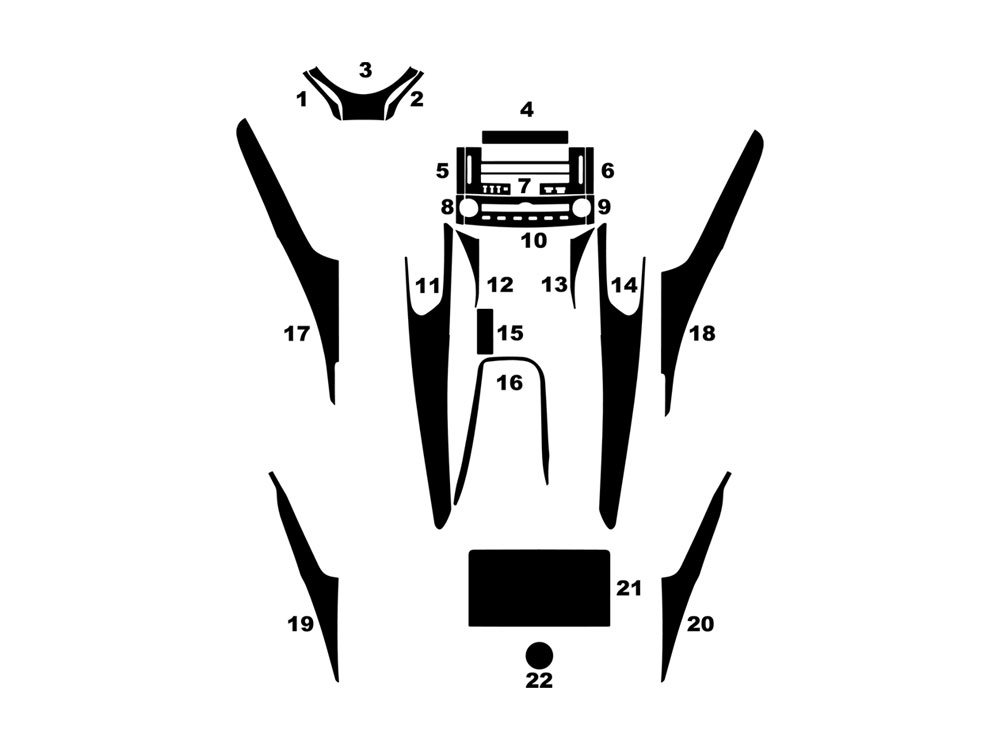 Lexus IS 2021-2023 Dash Kit Diagram