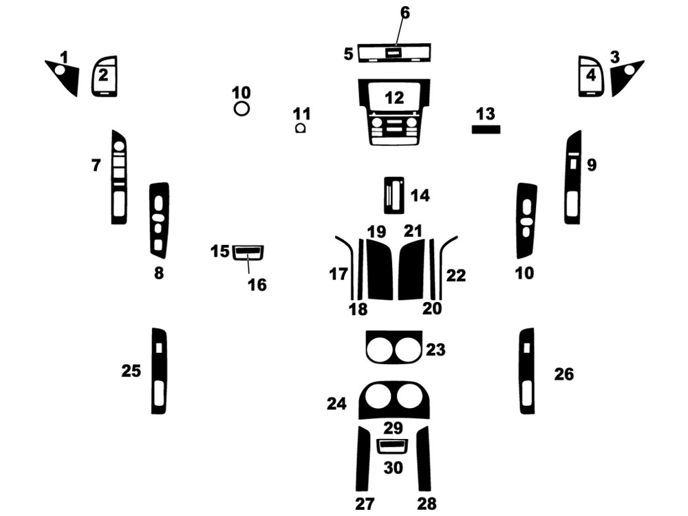 Lincoln Navigator 2015-2017 Dash Kit Diagram