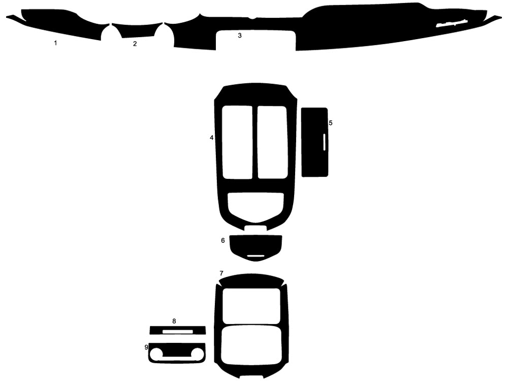 Maserati Quattroporte 2017-2022 Dash Kit Diagram