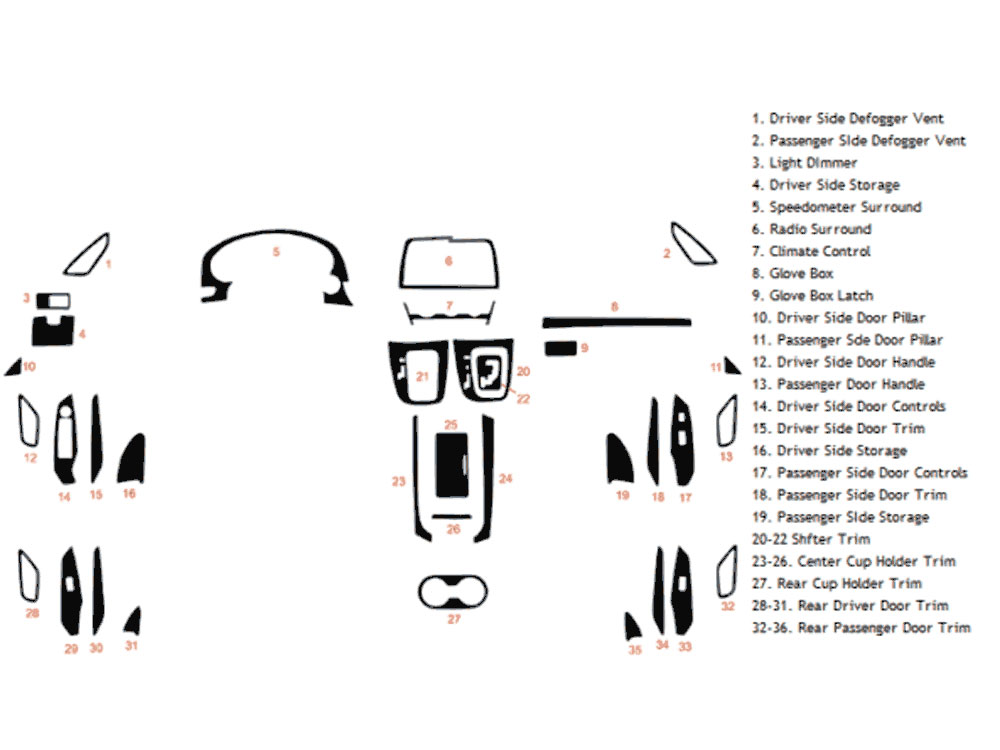 Mazda Mazda6 2014-2015 Dash Kit Diagram