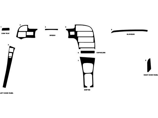 Mazda MX-6 1993-1997 Dash Kit Diagram