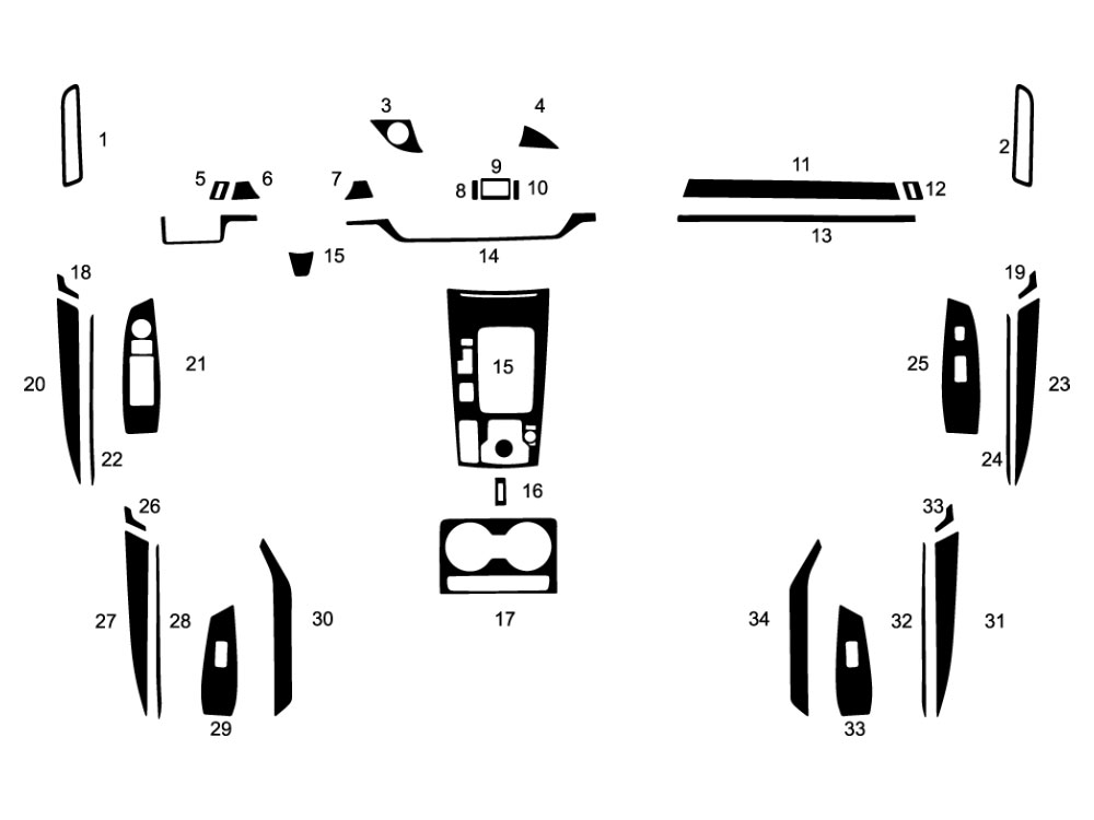 Mazda Mazda6 2018-2021 Dash Kit Diagram