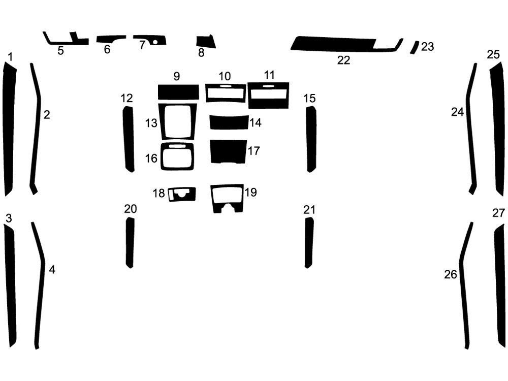 Mercedes-Benz E-Class 2010-2013 Dash Kit Diagram