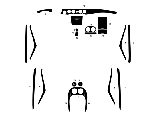 Mercedes-Benz S-Class 2015-2017 Dash Kit Diagram