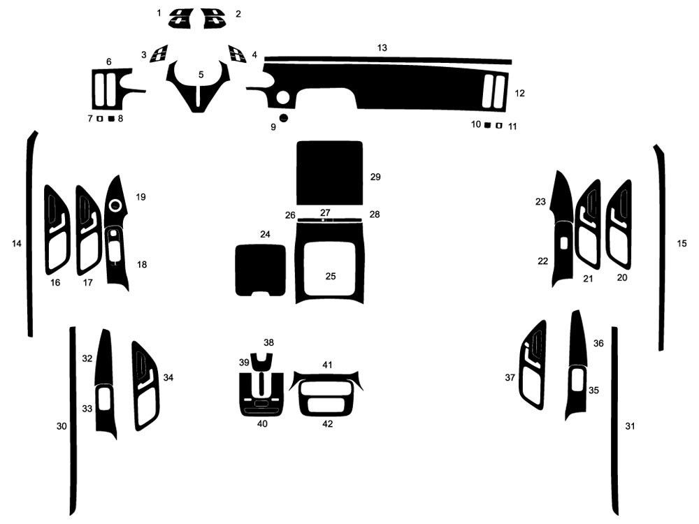 Mercedes-Benz S-Class 2021-2023 Dash Kit Diagram