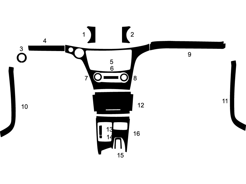 Mercedes-Benz SL-Class 2016-2020 Dash Kit Diagram