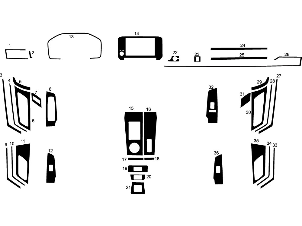 Mitsubishi Outlander 2022-2024 Dash Kit Diagram