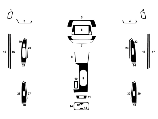 Nissan Altima 2019-2024 Dash Kit Diagram