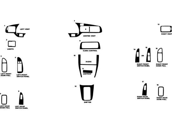 Nissan Altima 1998-2001 Dash Kit Diagram