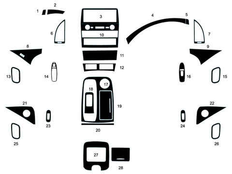 Rdash™ Nissan Armada 2021-2024 Aluminum Dash Kits