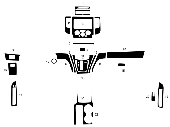 Nissan NV 2013-2021 Dash Kit Diagram