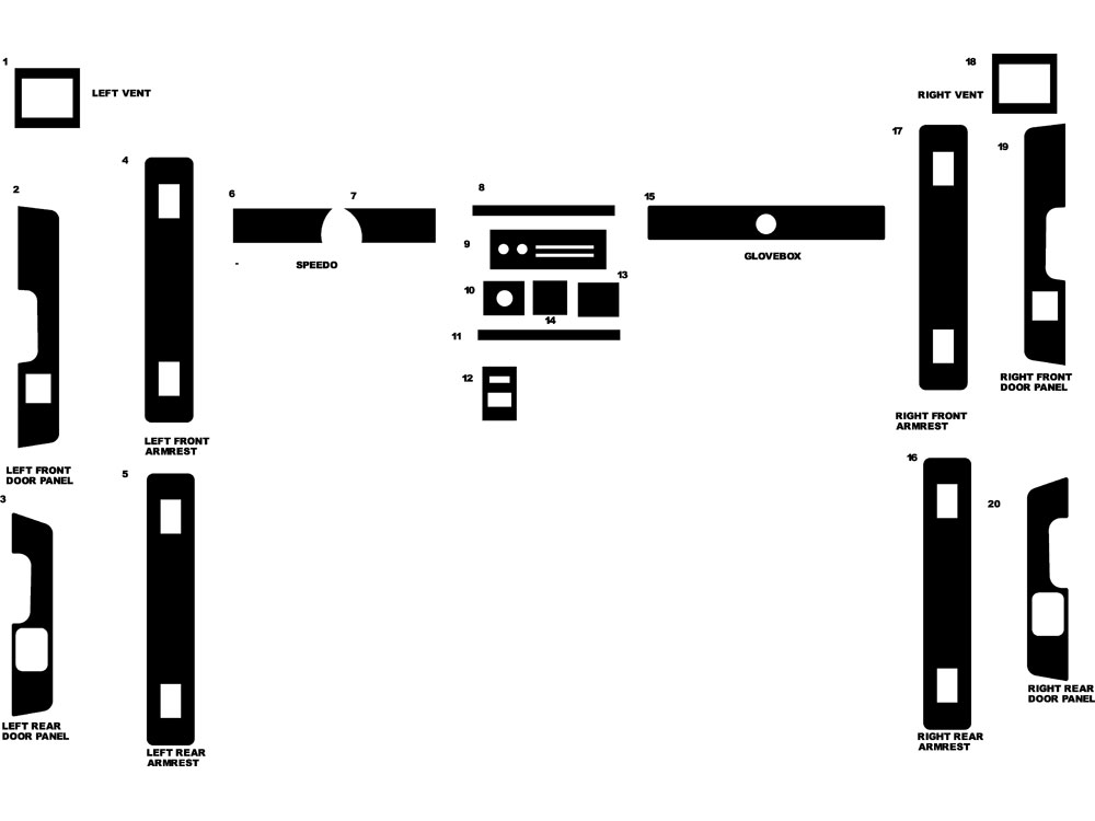 Oldsmobile Cutlass 1988 Dash Kit Diagram